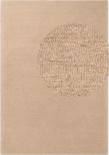 Hanse Home Hand-Tufted Round Wool Rug in Beige
