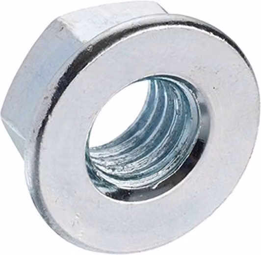 Unifix Class 6 Flange Nuts DIN 6923 BZP M6 x 1.00 in Silver