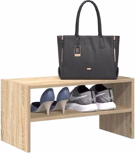 Berkfield Home Stackable Shoe Rack in Sonoma Oak Brown, W: 60 cm, D: 30 cm, H: 30.5 cm