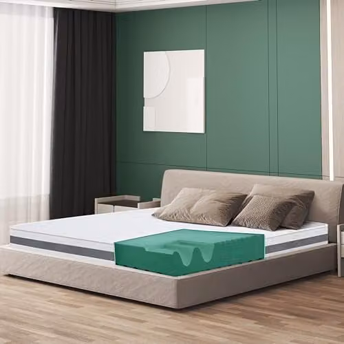 The White Stone Antibacterial White Viscoelastic Foam Mattress, H 16 cm x W 80 cm x D 220 cm