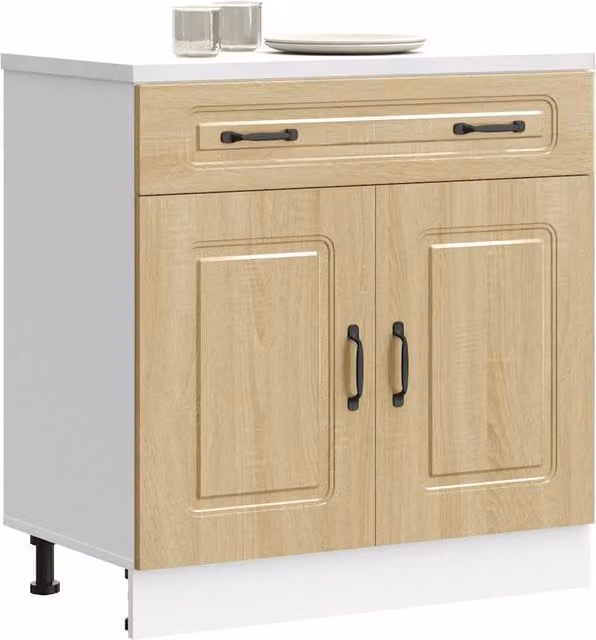 Berkfield Home Kalmar Kitchen Base Cabinet in Sonoma Oak Brown