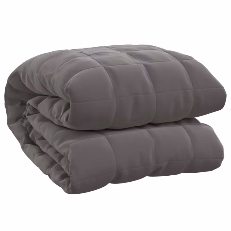 Berkfield Home Grey Weighted Blanket, Single, 6 kg, W: 137 cm, D: 200 cm