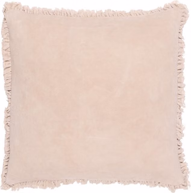 Make It A Home Bertie Cotton Velvet Cushion in Beige and Orange