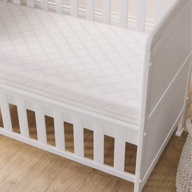 Starlight Babies Dual-Sided Water-Resistant Eco Friendly Cot Mattress, White, W: 140 cm, H: 5 cm