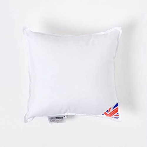 Homescapes White Super Microfibre Square Cushion Insert, W/D/H: 35 x 35 x 35 cm