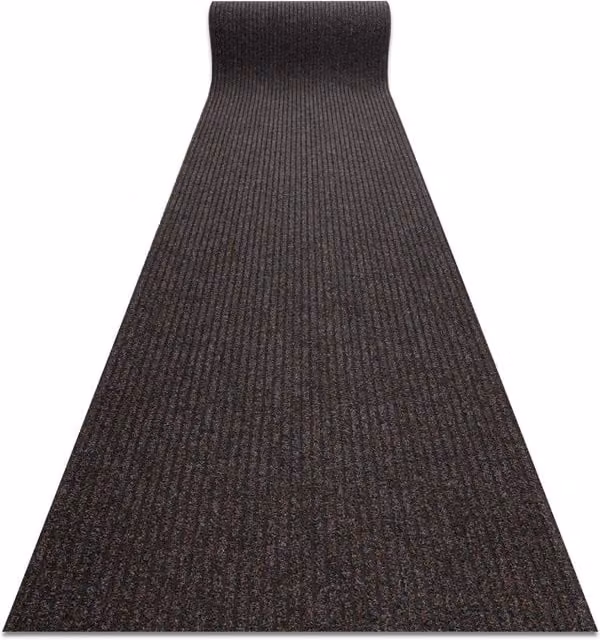 RugsX Non-Slip Brown Polypropylene Rectangular Runner, W: 120 cm, L: 190 cm