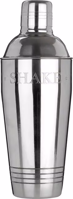 Orsina Round Stainless Steel Bombay Cocktail Shaker in Silver