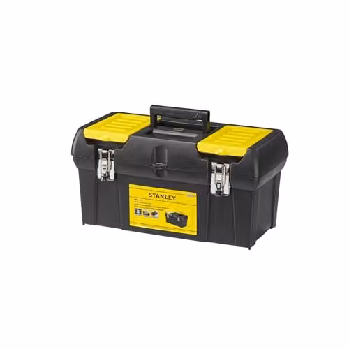 Stanley Toolbox with Inserts, Black and Multicolour, W: 50.0 cm, D: 26.0 cm, H: 25.0 cm