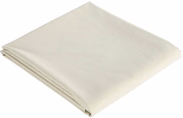 CHRISTY Pure Cotton Percale Flat Sheets in Beige, W/D/H: 140 x 200 cm