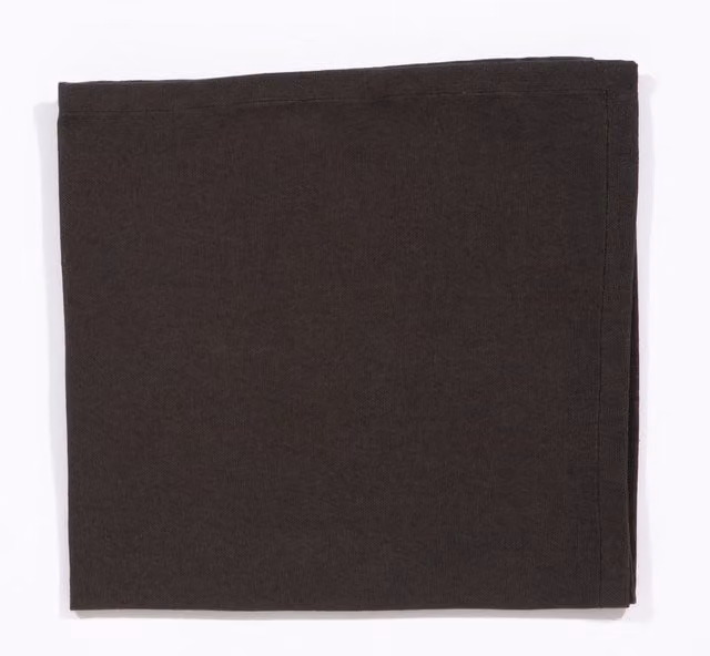 Esselle Avon 2 Pack of Plain Black 100% Cotton Napkins