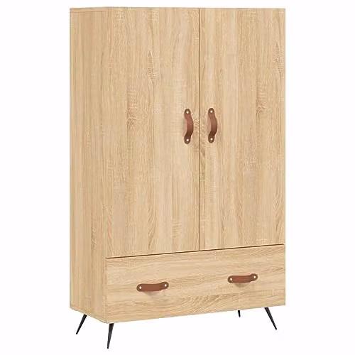 vidaXL Modern Highboard in Brown Sonoma Oak, W/D/H: 69.5 x 31.0 x 115.0 cm