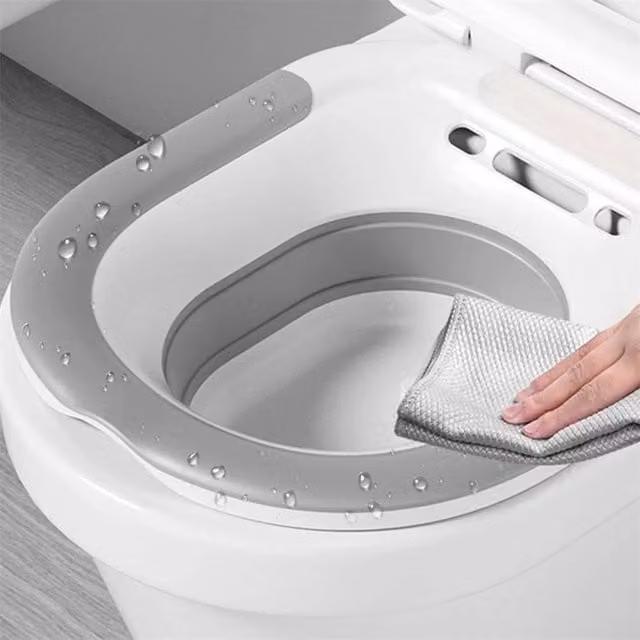 EONLION Portable Toilet Bidet Seat Tub in Grey