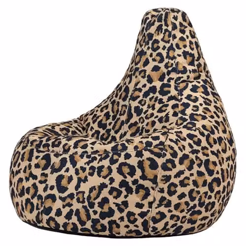 icon Dalton Leopard Print Bean Bag Recliner in Multicolour