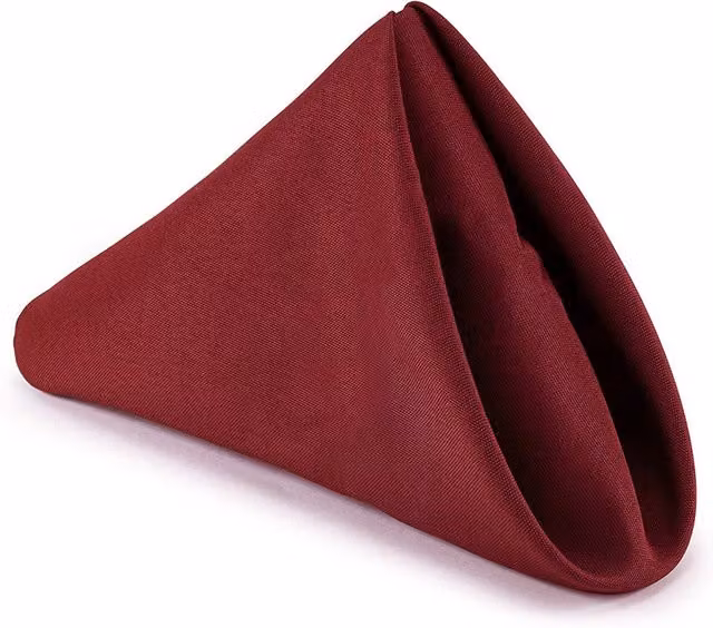 Neel Blue Burgundy Polyester Reusable Table Napkins, W/D/H: 50 x 50 x 0 cm