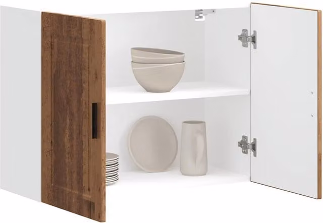 Berkfield Home Porto Old Wood Kitchen Wall Cabinet in Brown