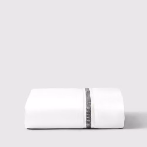 Bedable 100% Cotton Mako Sateen Deep Fitted Sheet, 460 Thread Count, White, W/D/H: 90 x 200 x 36 cm