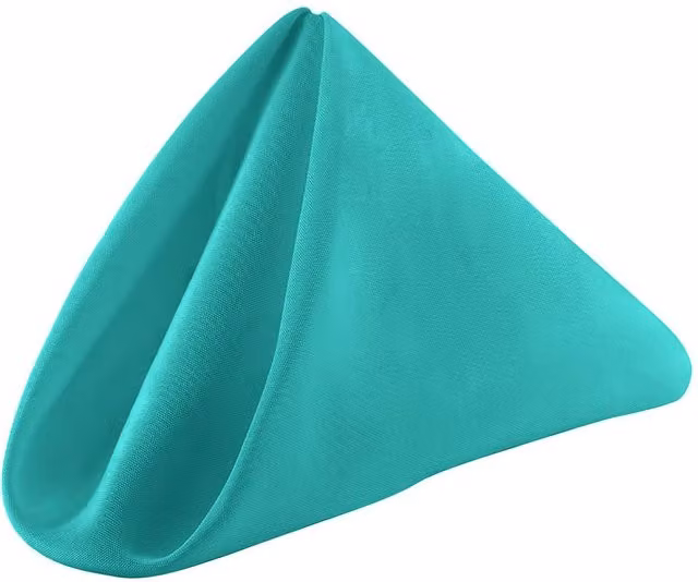 Neel Blue Reusable Polyester Table Napkins in Turquoise, W/D/H: 50 x 50 x 50 cm