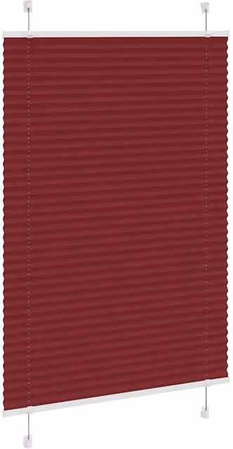 Berkfield Home Single Pleat Polyester Blind in Bordeaux Red, W: 95 cm, H: 150 cm