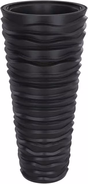 Berkfield Home Planter with Removable Inner Pot in Black and Anthracite with Grooved Look