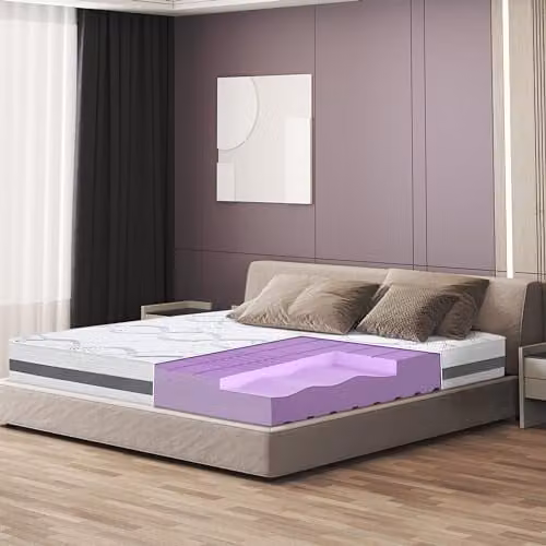The White Stone Medium Firm Double Mattress in White, W/D/H: 160 x 195 x 25 cm