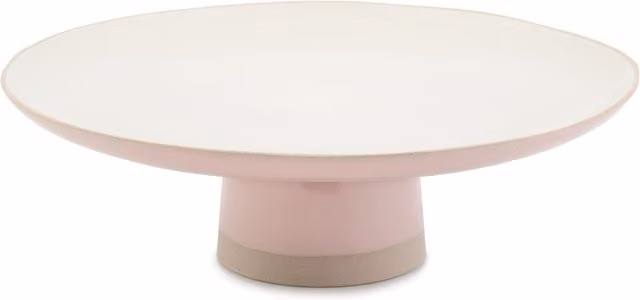 Jamie Oliver Big Love Showstopper Stand, Stoneware, White and Pink, Diameter: 31 cm