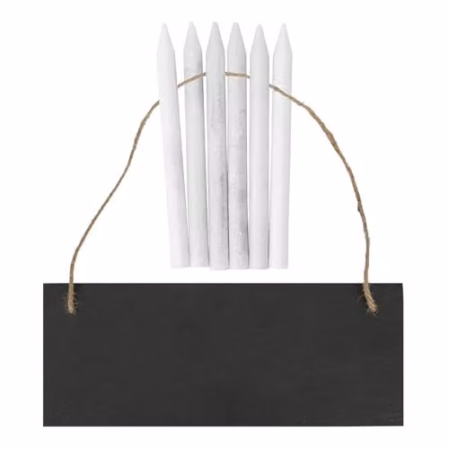 Nicola Spring Rectangle Slate Memo Board in Black, W: 25 cm, H: 10 cm