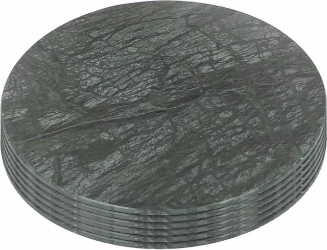 Argon Tableware Round Marble Placemats, Green, Pack of 6, Diameter: 30 cm