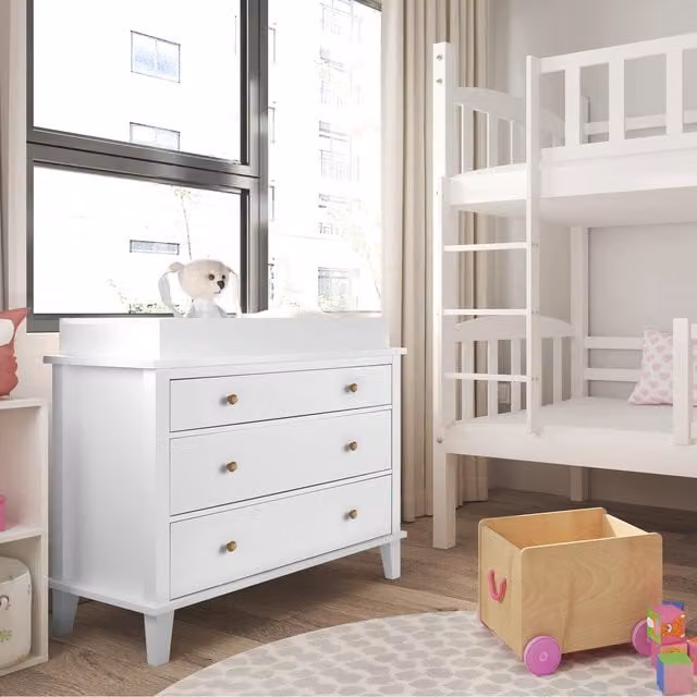 Monarch Hill Poppy 3DRW Changing Table in White and Grey