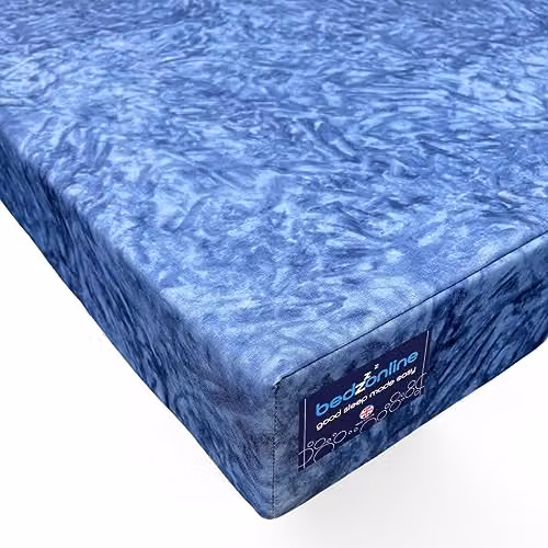 BEDZONLINE Blue Reflex Foam 5 Zone Support Waterproof Mattress with Removable Breathable Cover, W/D/H: 120 x 190 x 13 cm
