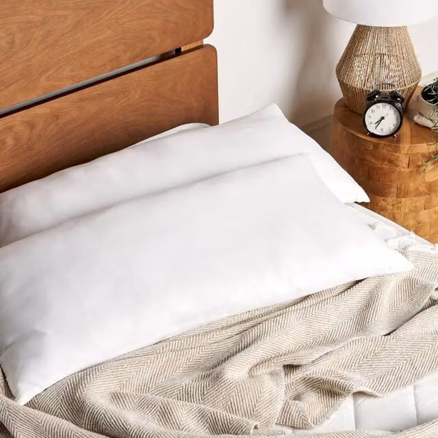 Wyld and Coco 2 Pack White Microfibre Pillows W: 40 cm, L: 80 cm