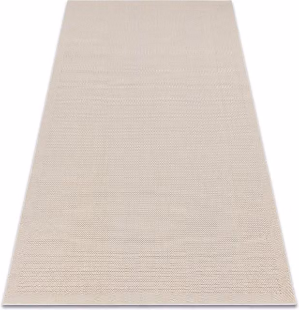 RugsX Villa Beige Wool Flat Weave Rectangular Rug, W: 80 cm x L: 150 cm