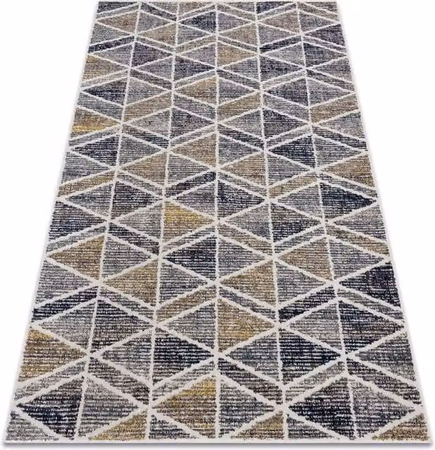 RugsX Mundo Geometric Modern Rug in Grey and Multicolour, W: 160 cm, D: 220 cm