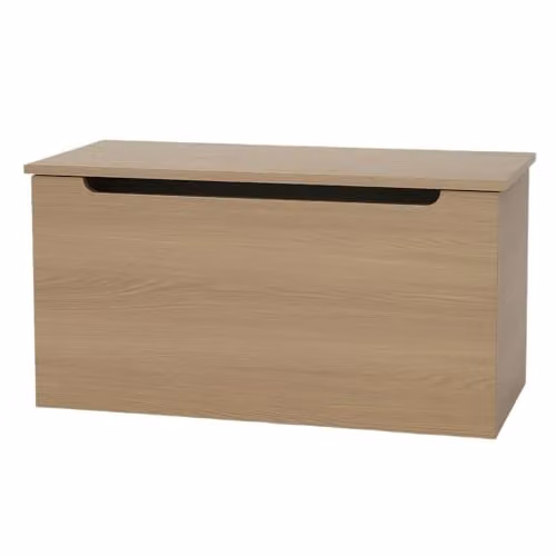 Core Products Freya Wooden Storage Chest Ottoman in Brown with Gas Strut Lid, W/D/H: 80 x 41.1 x 38 cm