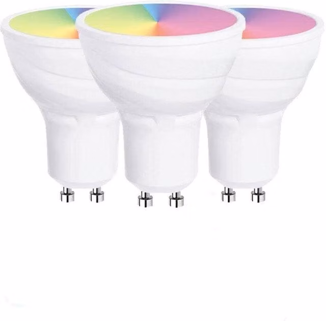 ENER-J Smart WiFi GU10 RGBW LED Bulb 3 Pack, 5W, White/Multicolour, H 19 cm x W 25 cm