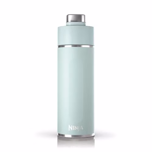Ninja Thirsti Vacuum Insulated Stainless Steel Water Bottle and Flask with Leak-Proof Lid, Mint, 700 ml