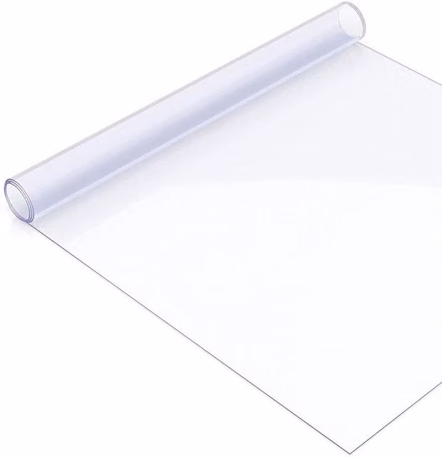 Neel Blue Transparent PVC Rectangular Tablecloth, W: 90 cm, L: 140 cm