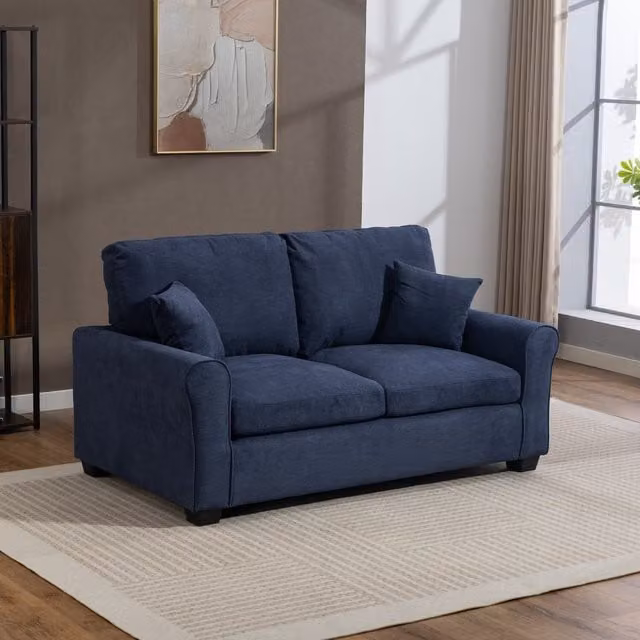 Artemis Home Lewiston Fabric Pull Out Sofabed in Denim Blue