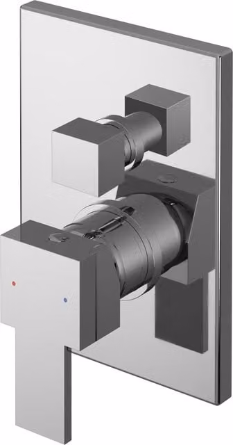 Balterley Concealed Manual Shower Valve with Diverter and Single Lever Handle, 180mm, Silver