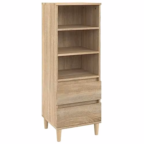vidaXL Scandinavian Style Highboard in Brown, W/D/H: 40 x 36 x 110 cm