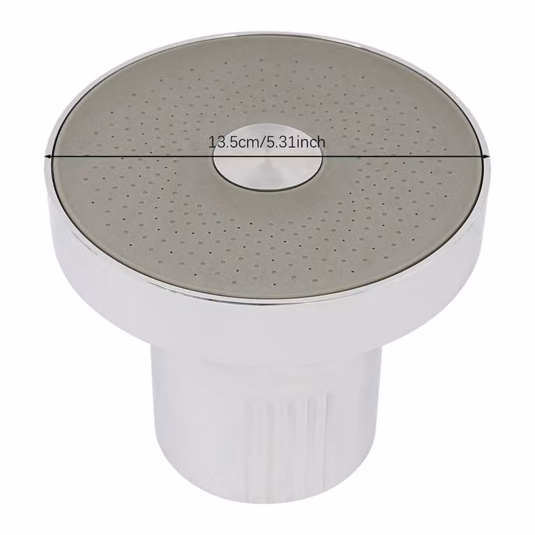 VOGREX 5 Inch Round High Pressure ABS Filter Shower Head in Silver