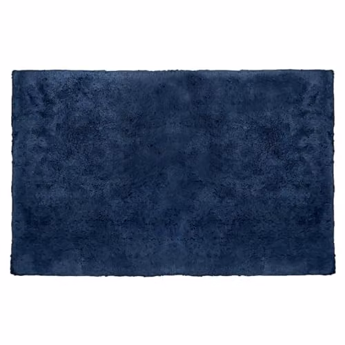 Allure Bath Fashions Non-Slip Cotton Bath Mat, Blue, W: 80 cm, D: 50 cm