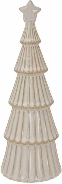 Lemon Pavilion Alora Snowy Layered Christmas Tree with Star, White, W: 11 cm, D: 11 cm, H: 33 cm