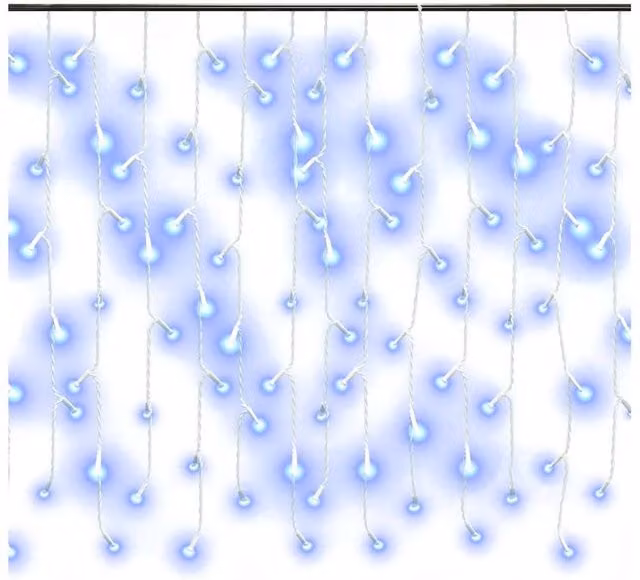Berkfield Home Blue LED Icicle Curtain Lights, 10m, 400 LED