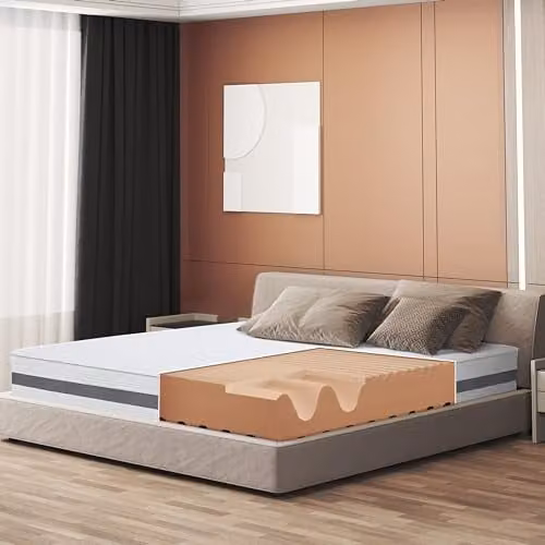The White Stone Antibacterial Memory Foam Mattress in White, W/D/H: 85 x 190 x 25 cm