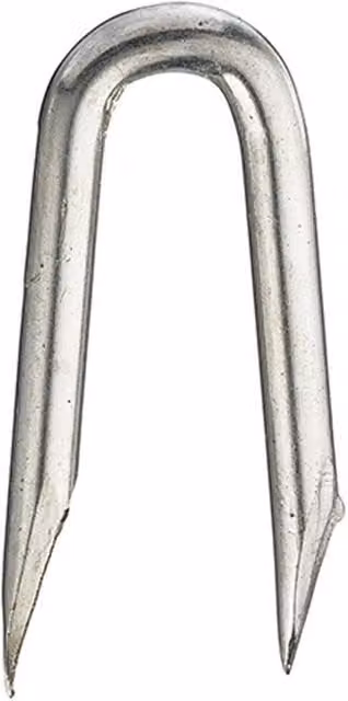 Unifix Galvanised Steel Staples, Silver, 15 x 1.60 mm, Box of 25