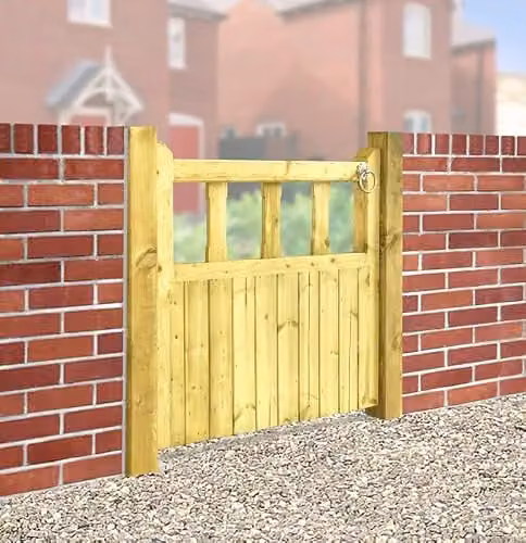 Burbage Iron Craft Quorn Single Garden Gate in Brown, W: 90 cm, H: 90 cm