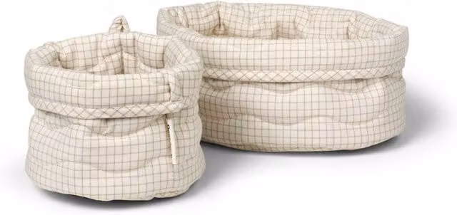 Dear April Kiki Mini Check Foldable Fabric Baby Baskets