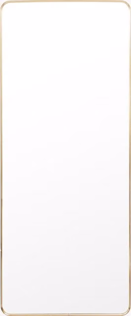 Perch & Parrow Glimpse Modern Rectangular Leaner Mirror in Gold, W: 70 cm, H: 170 cm