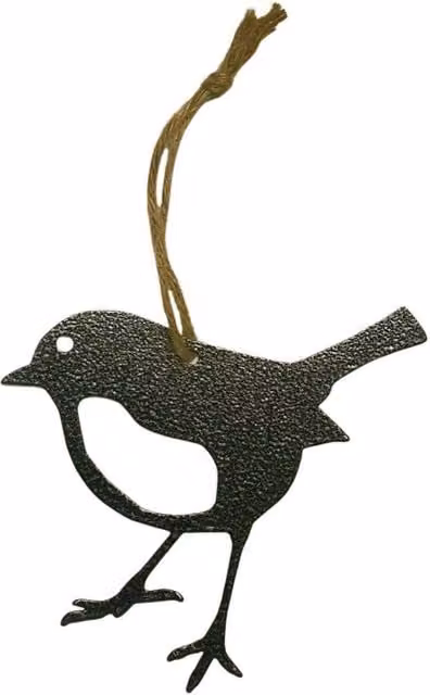 Poppyforge Hanging Metal Bird Garden Art, Pack of 3, Black, W15 x H15 cm