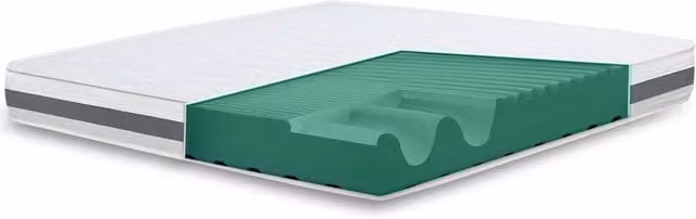 The White Stone Antibacterial Waterfoam Mattress in White, H 16 cm x W 190 cm x D 200 cm